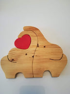 Wood Elephant Family | Customizable, personal and original