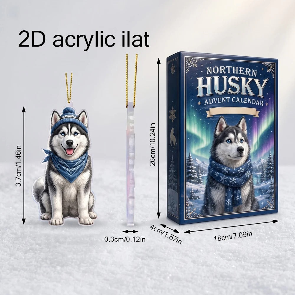 2026 Christmas Advent Calendar for Dogs 24-day Countdown With a Husky Theme For Dog Lovers