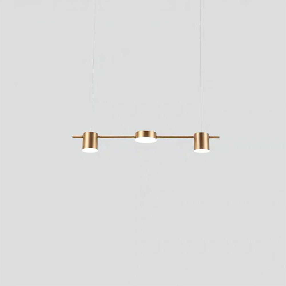 LED Pendant Light Metal Suspension | Modern Cubic Bar with Round Spotlights | 10-15m2 Coverage for Living Room and Bedroom