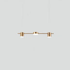 LED Pendant Light Metal Suspension | Modern Cubic Bar with Round Spotlights | 10-15m2 Coverage for Living Room and Bedroom