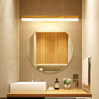 Wall Light Metal, Wood and Acrylic | IP20 LED Fixture | Bright and Even Mirror Illumination for Daily Grooming and Makeup