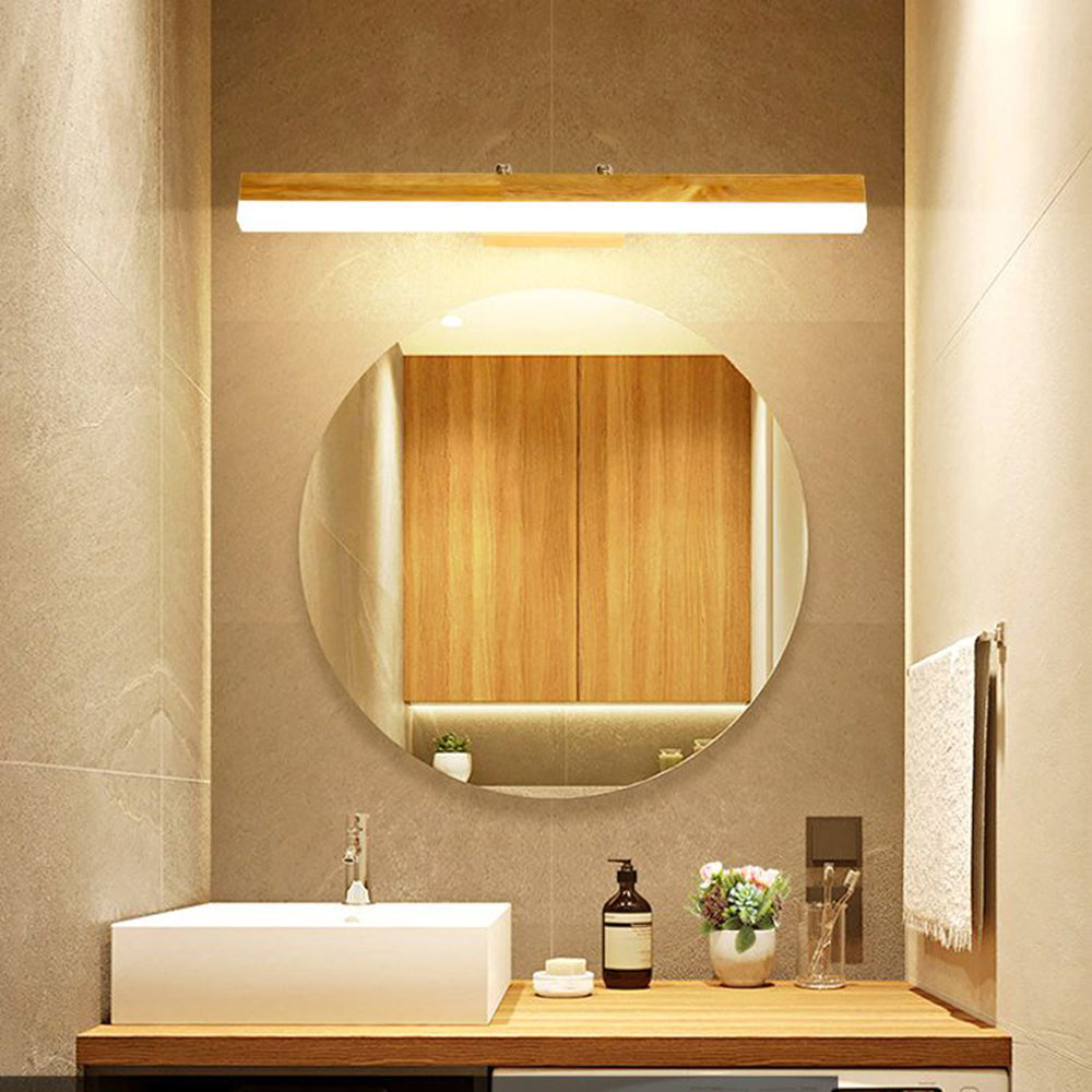 Wall Light Metal, Wood and Acrylic | IP20 LED Fixture | Bright and Even Mirror Illumination for Daily Grooming and Makeup