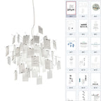 Paper Chandelier Stainless Steel Pendant Light | Customizable DIY Design with A5 Paper Sheets | Multi Pattern Interior Light