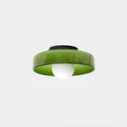 Round Metal Glass Light Fixture
