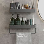 Bathroom Wall Shelf Water-Resistant Material | Modern Minimalist Style | Organizes Toiletries and Towels within Reach