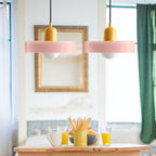 Double Glass Pendant Lamp – Retro Inspired Modern Dining Table Design