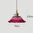 Flower Shaped Glass Pendant Lamp – Sculptural Romantic Warm Glow Design