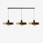 Triple Glass Pendant Lamp – Retro Inspired Colorful Dining Table Design