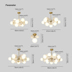 LED Ceiling Light Metal Glass and Acrylic Branch Design | Nature Inspired Style | Modern Botanical Interior Lighting