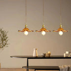 Vintage Floral Glass Pendant Light