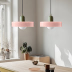 Double Glass Pendant Lamp – Retro Inspired Modern Dining Table Design