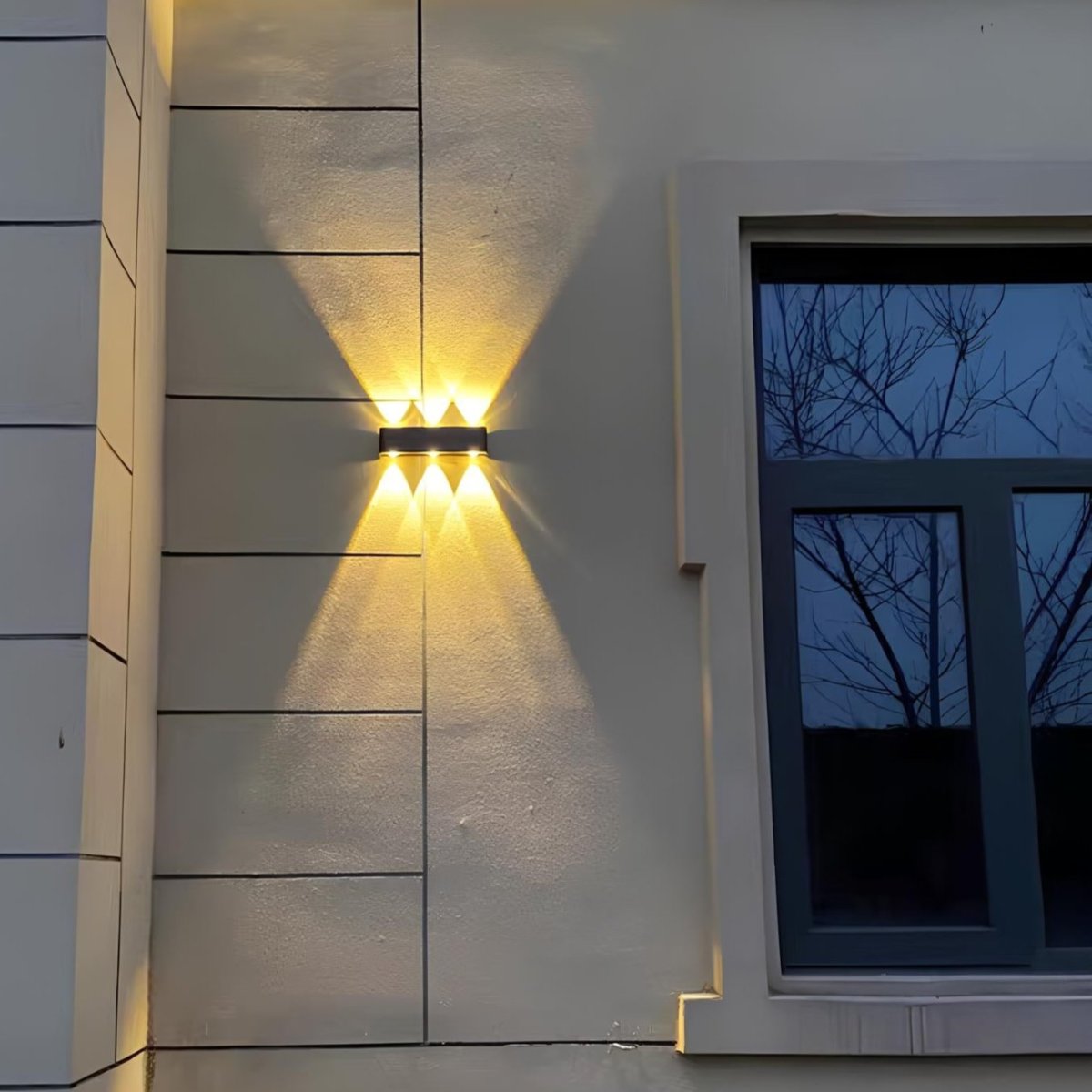Solar LED Wall Light Aluminium | IP65 Waterproof | 10m Up and Down Lighting Distance for Garden and Outdoor Facades