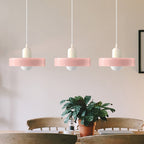 Triple Glass Pendant Lamp – Retro Inspired Colorful Dining Table Design