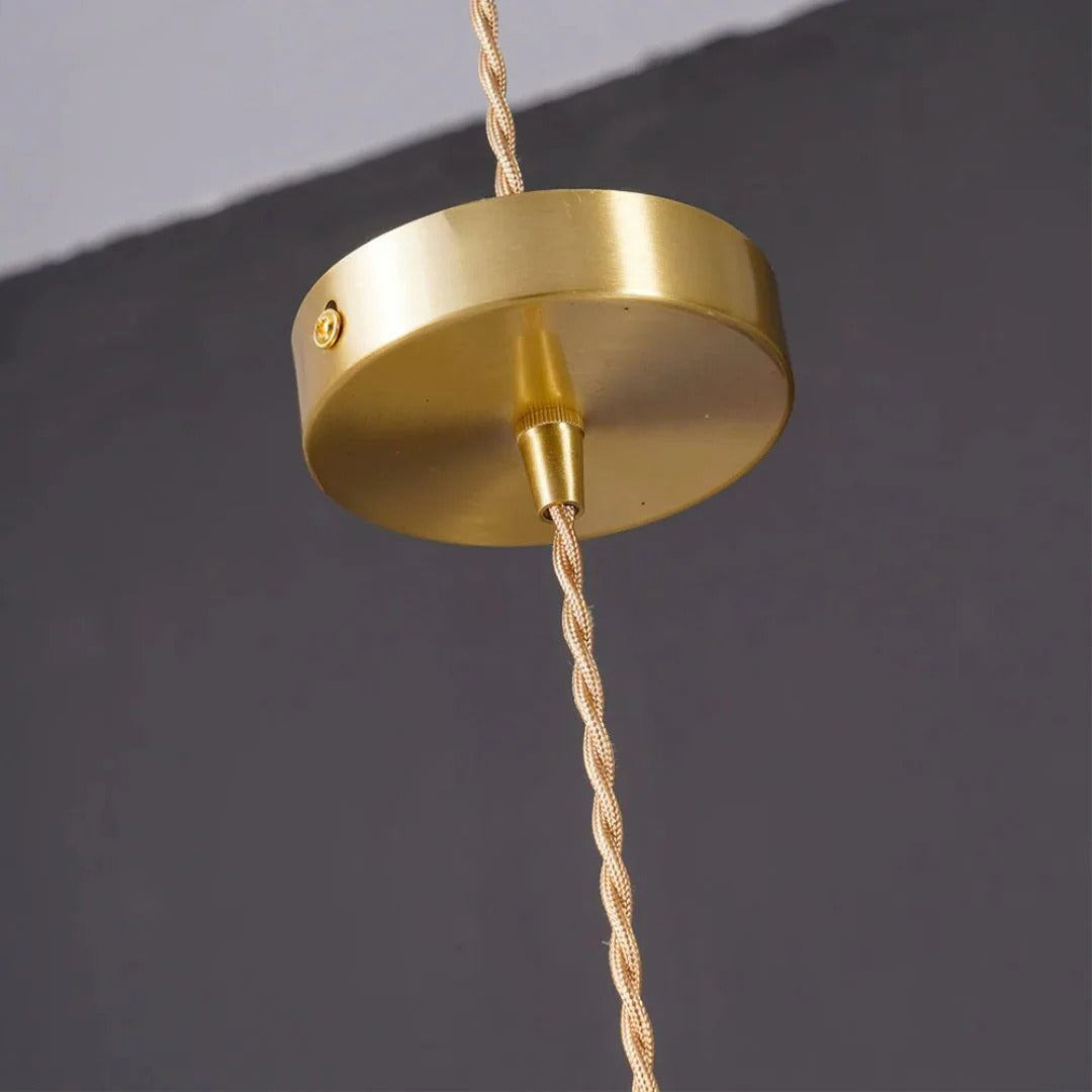 Vintage Floral Glass Pendant Light