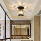 Crystal Metal Cube Ceiling Light