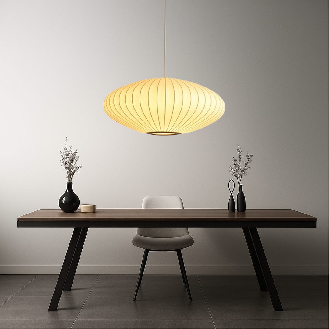 Silk Pendant Lamp – Italian Inspired Sculptural Elegant Design