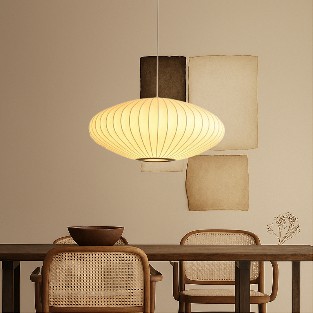 Silk Pendant Lamp – Italian Inspired Sculptural Elegant Design