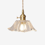 Flower Shaped Glass Pendant Lamp – Sculptural Romantic Warm Glow Design