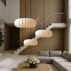Layered Silk Pendant Lamp – Organic Sculptural Design For High Ceilings