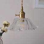 Flower Shaped Glass Pendant Lamp – Sculptural Romantic Warm Glow Design