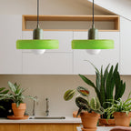 Double Glass Pendant Lamp – Retro Inspired Modern Dining Table Design