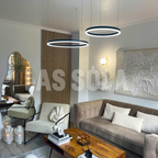 Remi Suspension Anneau Moderne Métal Noir/Doré/Café Salon - Neutralighting