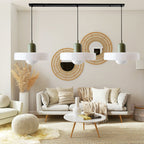 Triple Glass Pendant Lamp – Retro Inspired Colorful Dining Table Design