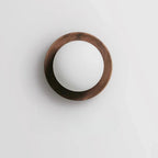 Wooden Round Wall Light