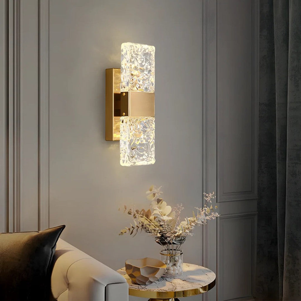 Contemporary Crystal Glass Wall Light