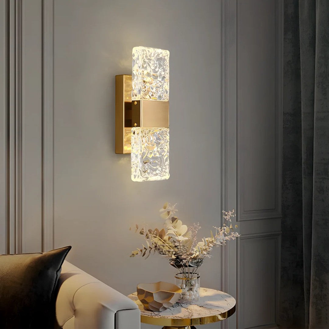 Contemporary Crystal Glass Wall Light