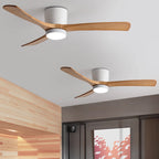 Ventilateur de plafond nordique en bois Ezra avec lumière - Neutralighting