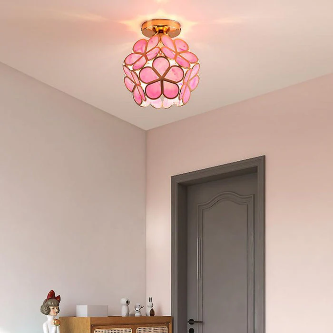 Luxury Glass Flower Ceiling Lamp
