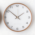 Modern Wooden Wall Clock Minimalist Silent Quartz Timepiece Contemporary Home Decor Clock