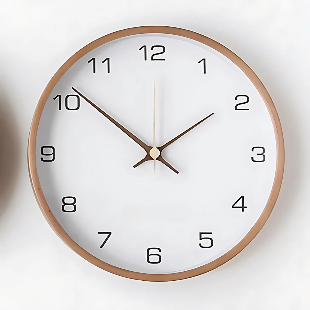 Modern Wooden Wall Clock Minimalist Silent Quartz Timepiece Contemporary Home Decor Clock