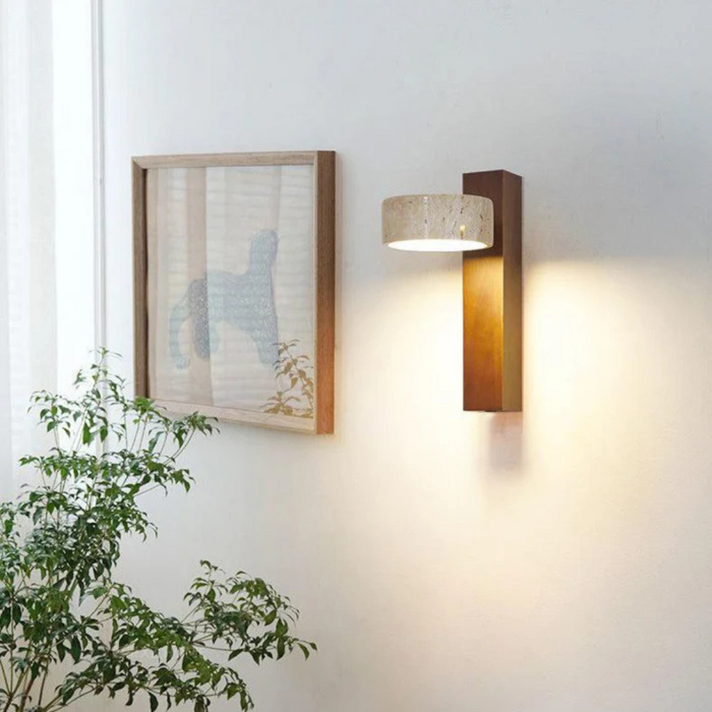 Wabi Sabi Travertine Indoor Wall Lamp