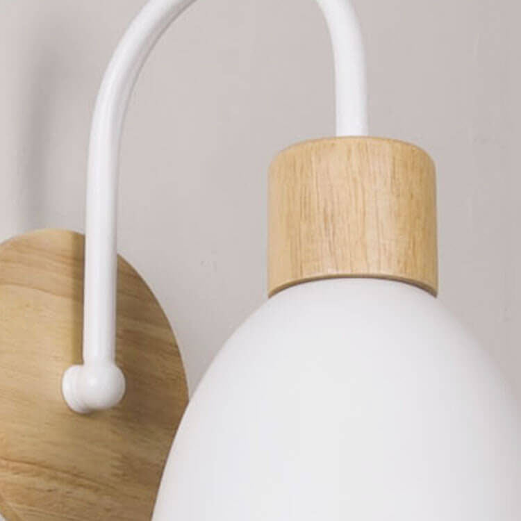 Nordic Wooden Dome Wall Lamp