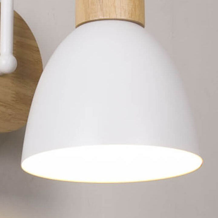Nordic Wooden Dome Wall Lamp