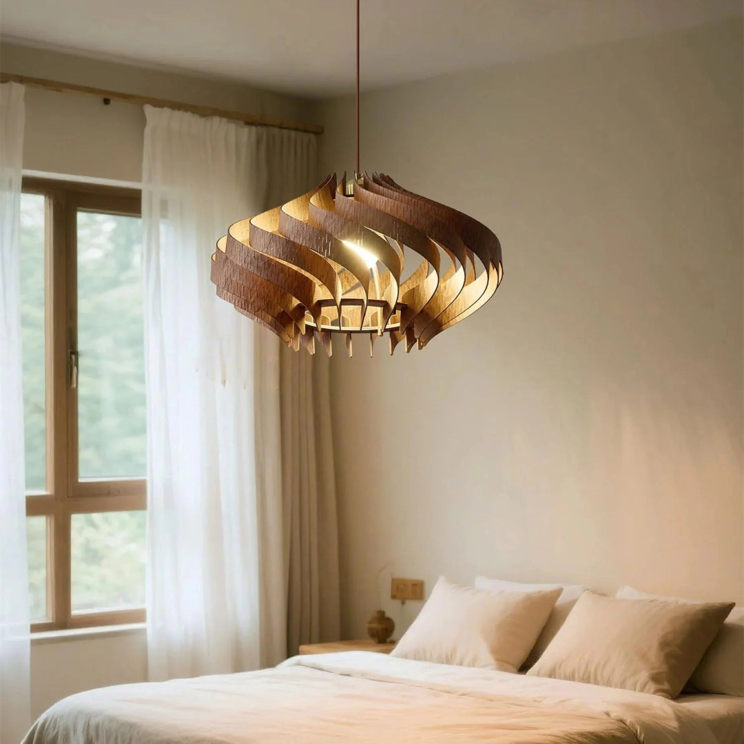 Japandi Wooden Pendant Light