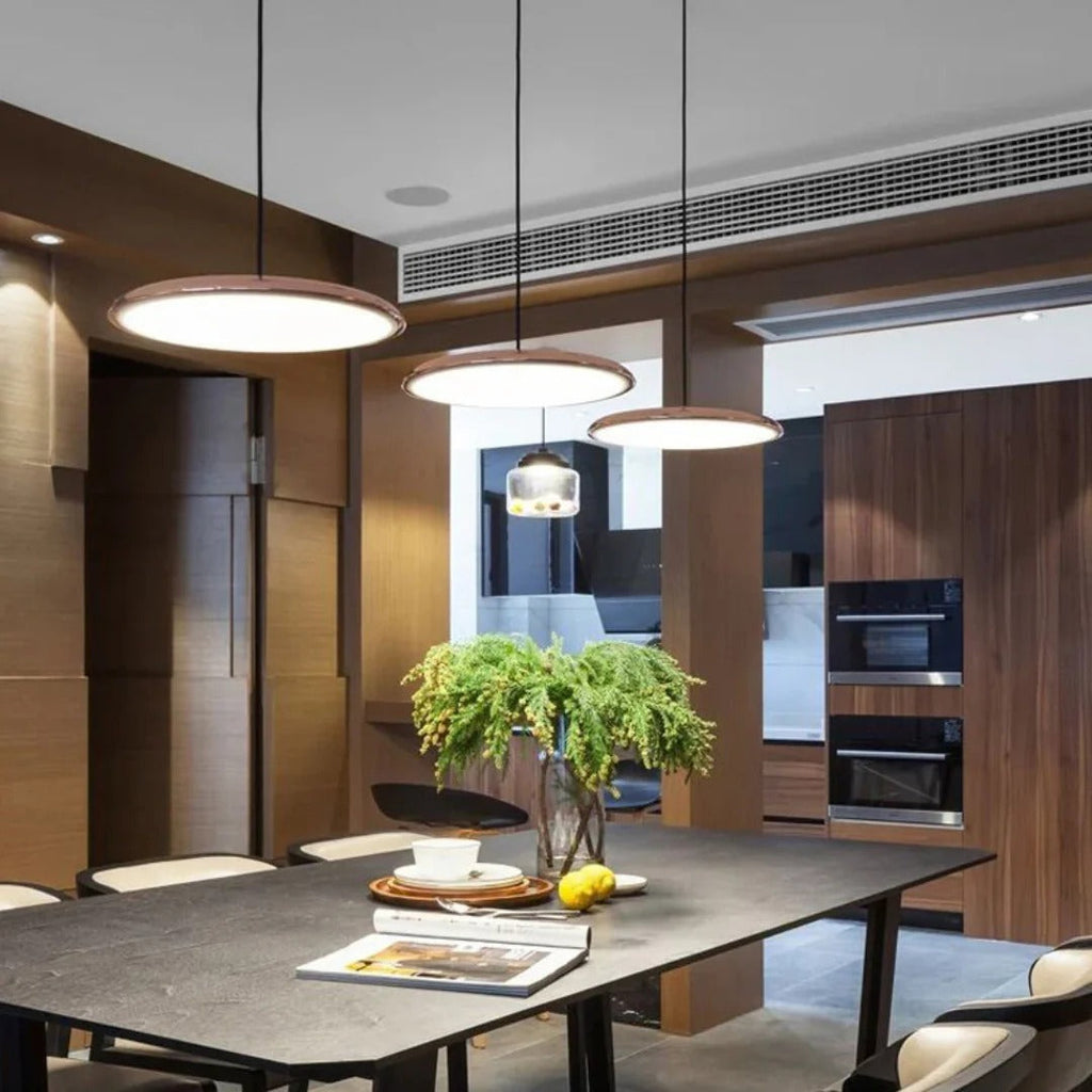 Minimalist Round Metal Pendant Light