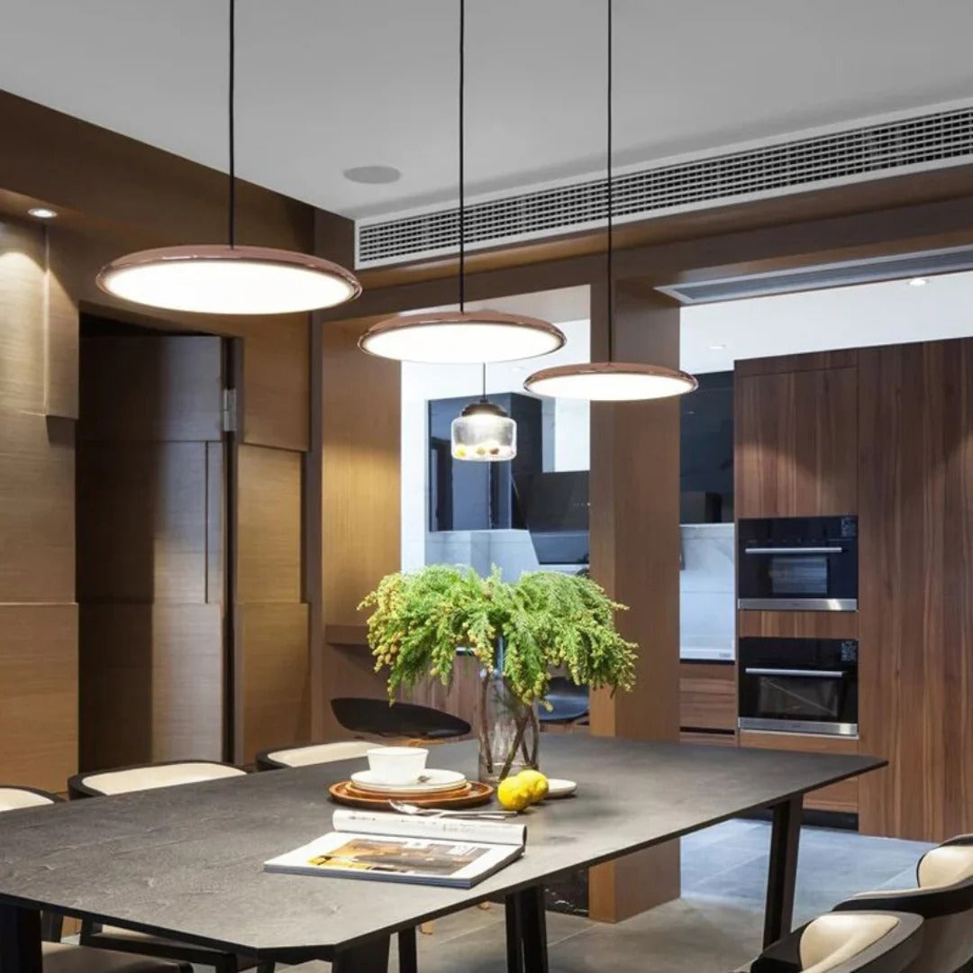 Minimalist Round Metal Pendant Light