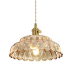 Floral Glass Pendant Light