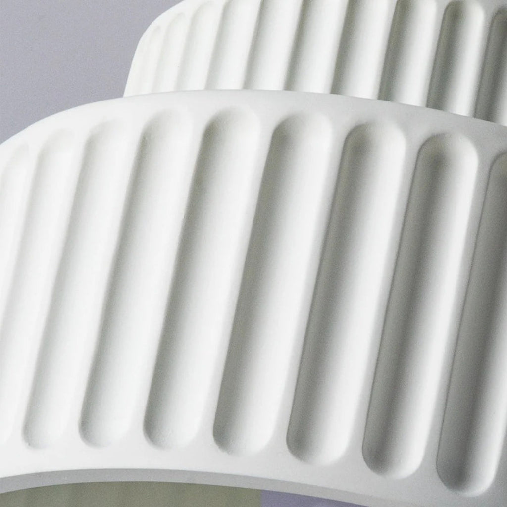 Minimalist Ribbed Ceramic Ceiling Light