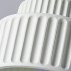 Minimalist Ribbed Ceramic Ceiling Light