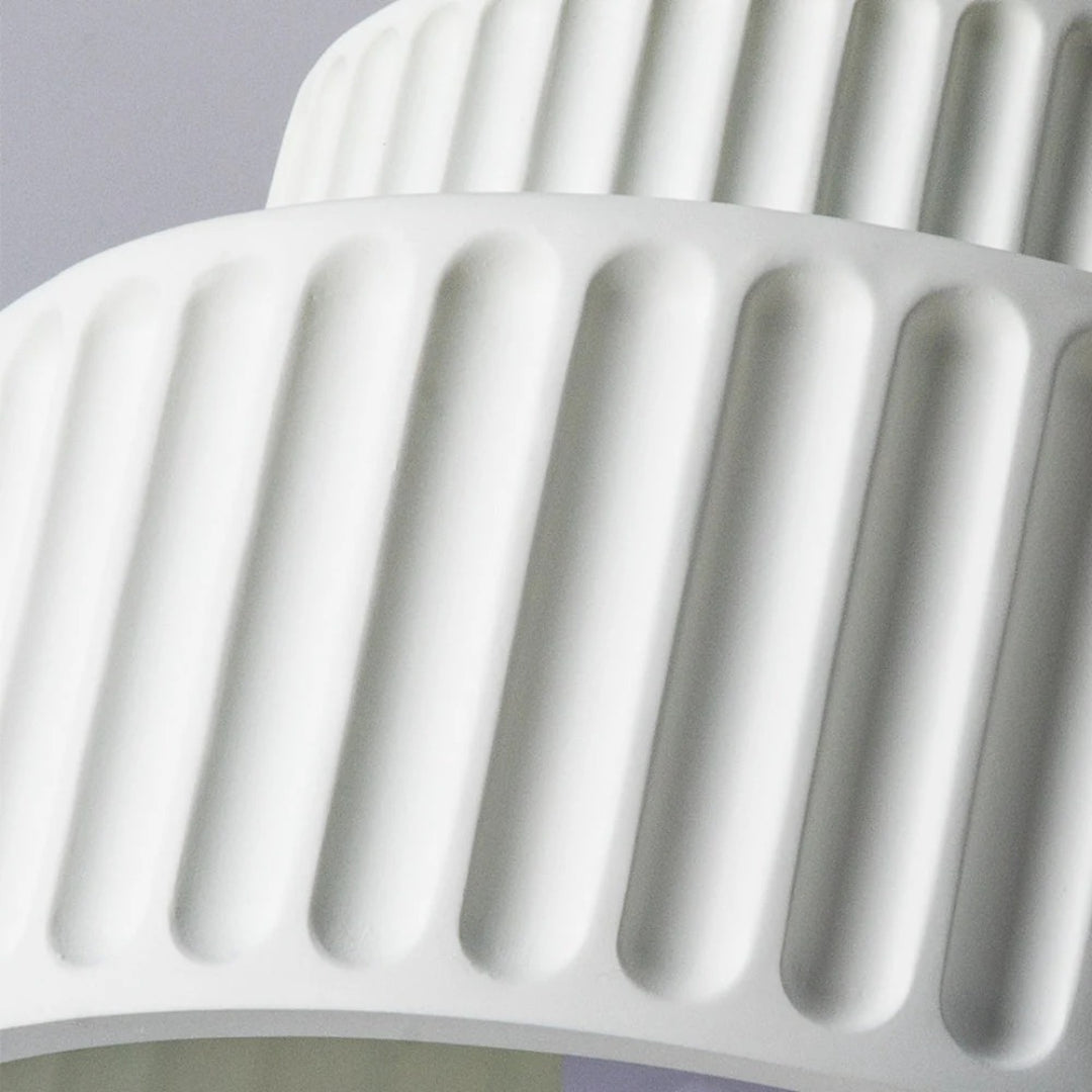 Minimalist Ribbed Ceramic Ceiling Light