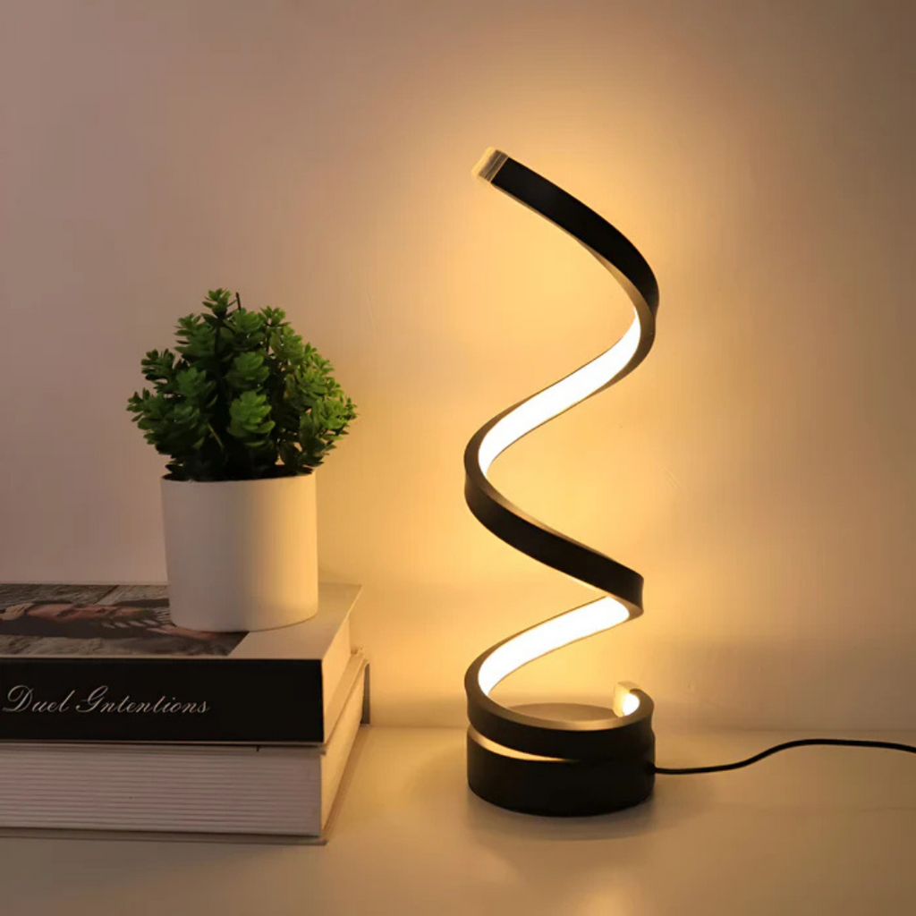 LED Spiral Design Table Lamp