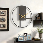 Minimalist Metal Wall Clock Silent Modern Timepiece