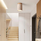 Travertine Wood Ceiling Light