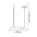 Circular LED Metal Pendant Light