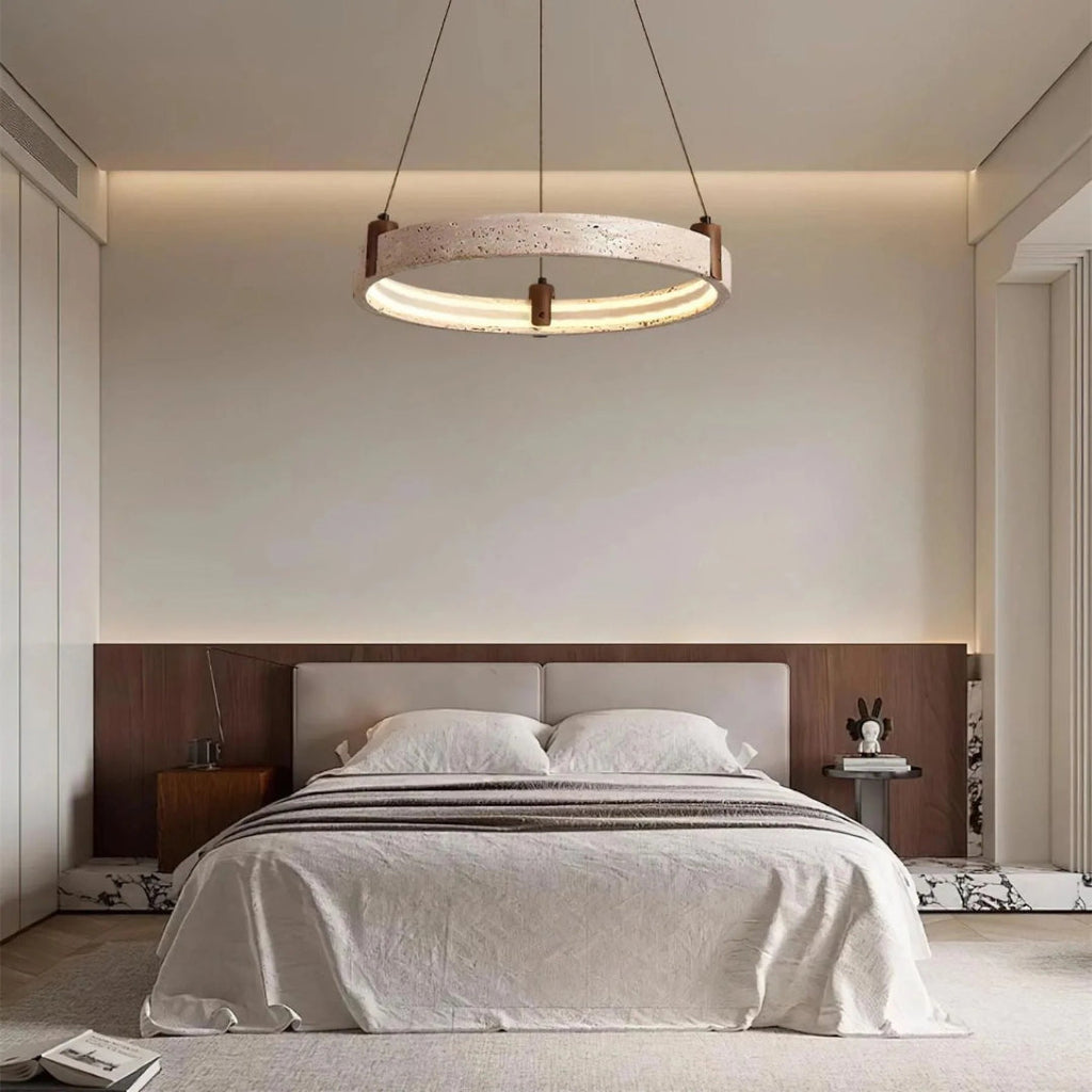 Stone Ring Pendant Light