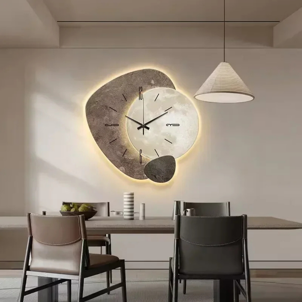 Modern Wood LED Wall Clock Silent Backlit - Image 4